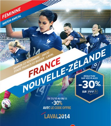 France - Nouvelle Zélande Féminines A à Laval : billetterie