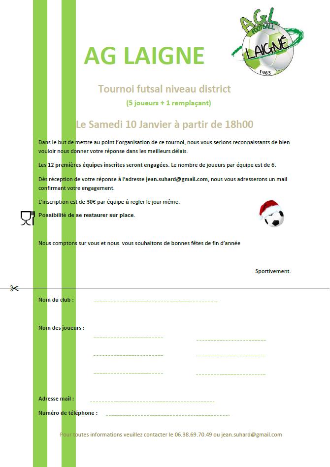 Tournoi Futsal AG Laigné