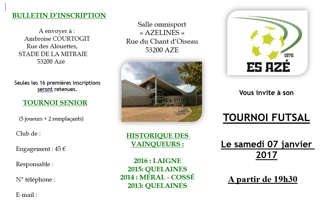 Tournoi FUTSAL à Azé